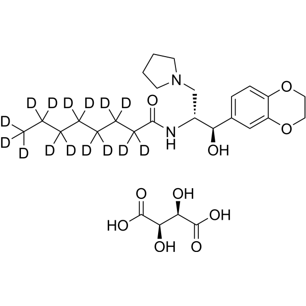 Eliglustat-d15 tartrate (Genz 99067-d15 (tartrate)) 1884556-84-6
